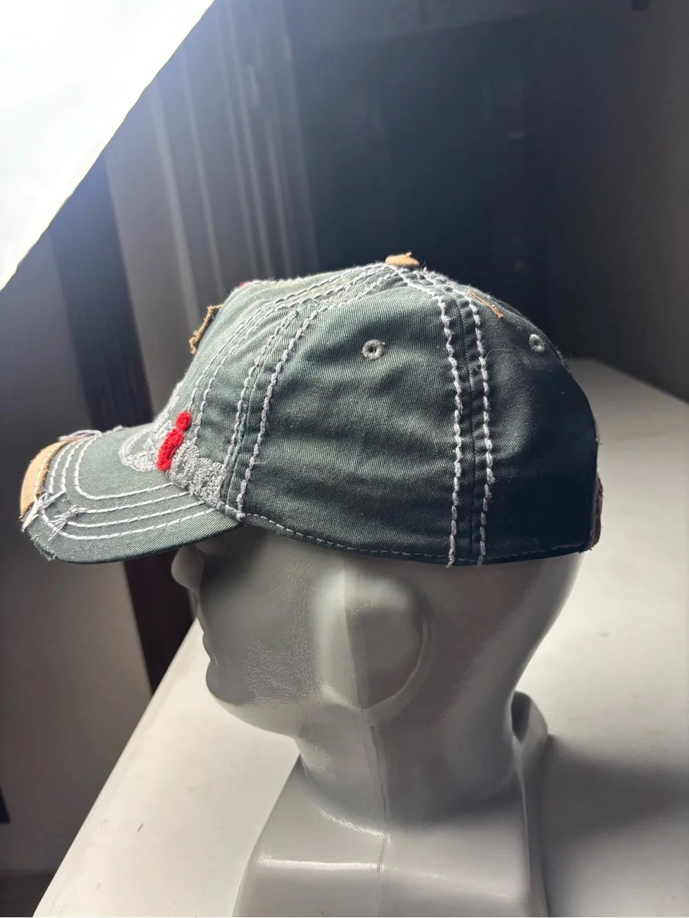 Rare Vintage True Religion Hat Cap Buddha Distressed Adjustable Embroidered Red